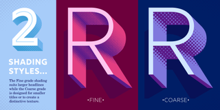 2 shading styles on an 'R'