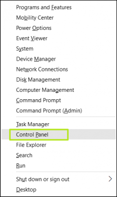 select control panel