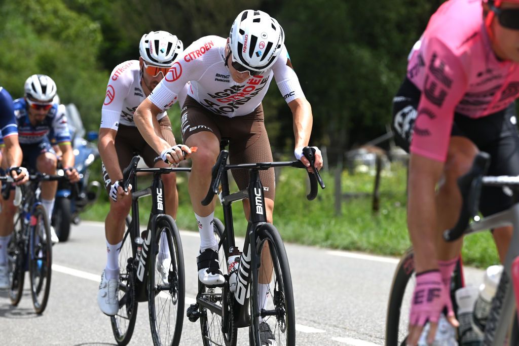 LARUNS FRANCE JULY 05 Felix Gall of Austria and Ag2R Citron Team competes during the stage five of the 110th Tour de France 2023 a 1627km stage from Pau to Laruns UCIWT on July 05 2023 in Laruns France Photo by Tim de WaeleGetty Images