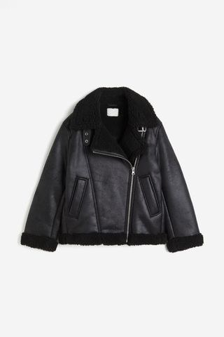 Oversized Teddy-Lined Jacket