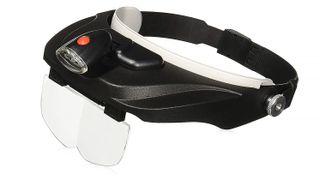 LED Illuminated Head Magnifier Visor with 4 Acrylic Lens Set