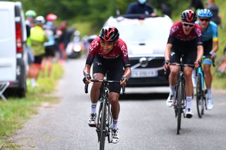 SARRANCOLIN, FRANCE - AUGUST 03: Egan Bernal of Colombia and Team Ineos / Pavel Sivakov of Russia and Team Ineos / Aleksandr Vlasov of Russia and Astana Pro Team / during the 44th La Route d'Occitanie - La Depeche du Midi 2020, Stage 3 a 163,5km stage from Saint Gaudens to Col de BeyrÃ¨de 1417m / @RouteOccitanie / #RDO2020 / on August 03, 2020 in Sarrancolin, France. (Photo by Justin Setterfield/Getty Images)