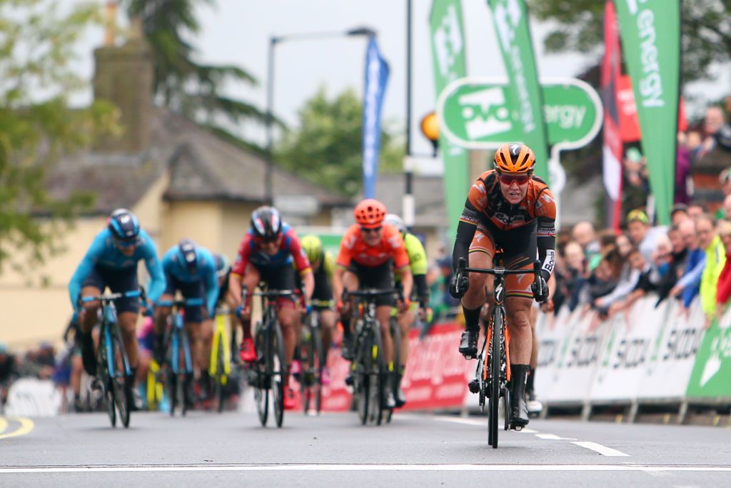 Jolien D'Hoore wins stage 1 at the Ovo Energy Women's Tour