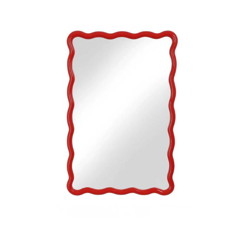 Red wavy mirror