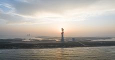 Starship stands in preparation for launch at SpaceX's Starbase in Boca Chica, Texas on April 19, 2023