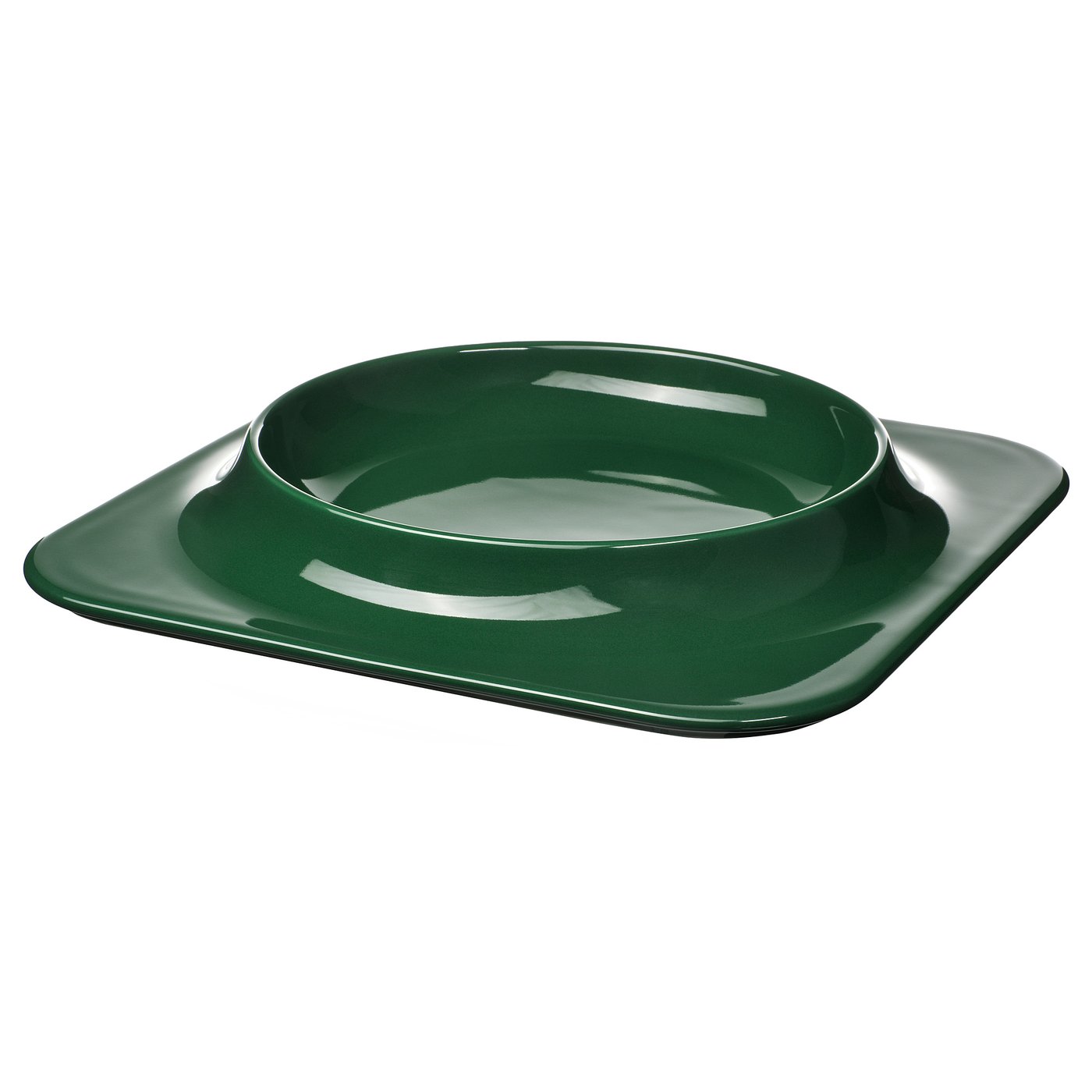 Vinterfint Plate - Dark Green 27x27 Cm
