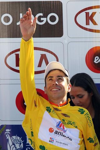 Hernani Broco donned the yellow jersey after his spectacular win on the Volta's first serious mountain stage.