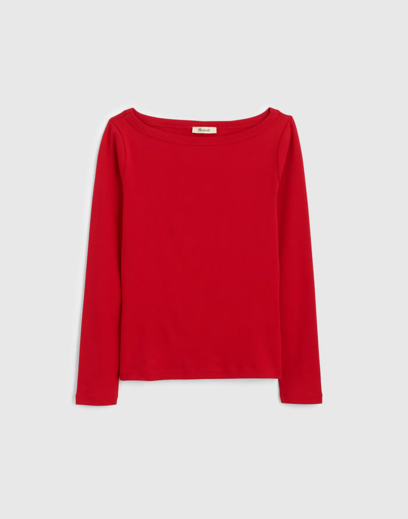 Madewell, The '90s Boatneck Tee in Compact Cotton