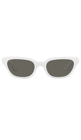white cat-eye sunglasses