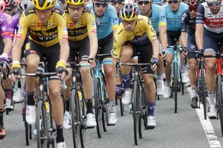 Jumbo-Visma’s Tom Dumoulin and Primoz Roglic on the opening stage of the 2020 Vuelta a Espana