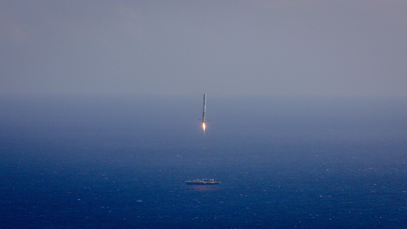 SpaceX’s Falcon 9 Rocket Attempts Landing at Sea