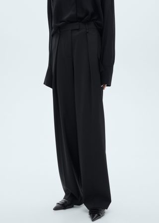 Straight-Fit Pleated Trousers - Women | Mango Usa