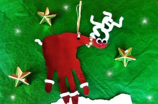 Christmas crafts for kids - Rudolph handprint