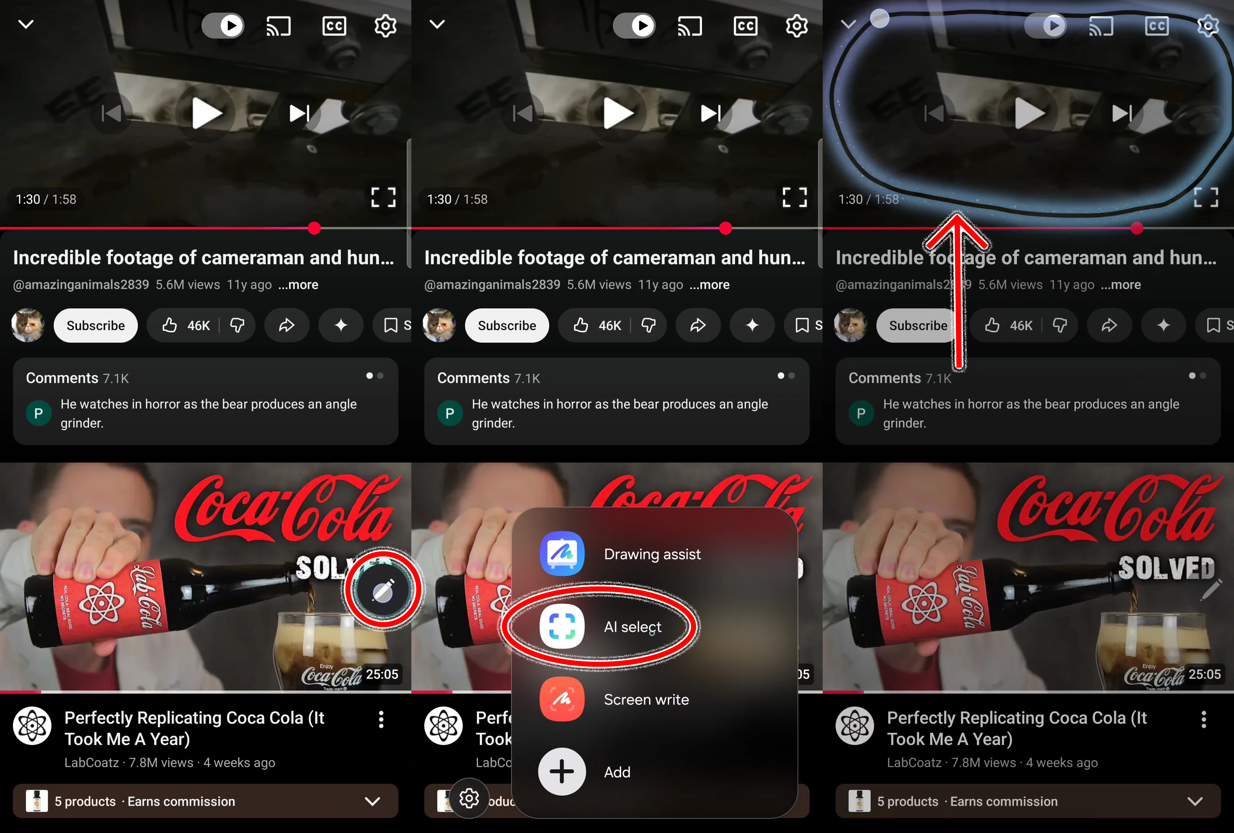 How to create a GIF from a YouTube video on a Samsung Galaxy S25 Ultra