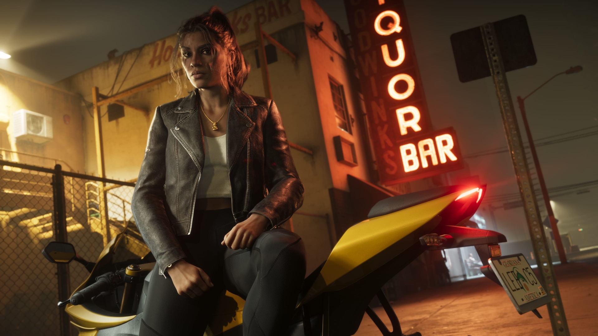 Lucia sits on a bike in GTA 6