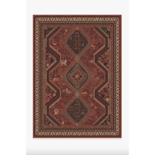 Red Persian-style rug