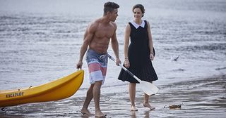 Tori Morgan briefly discuss Mason Morgans strange behavior lately including kayaking alone around the bay in Home and Away.