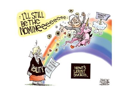 Newt's divorce... from reality
