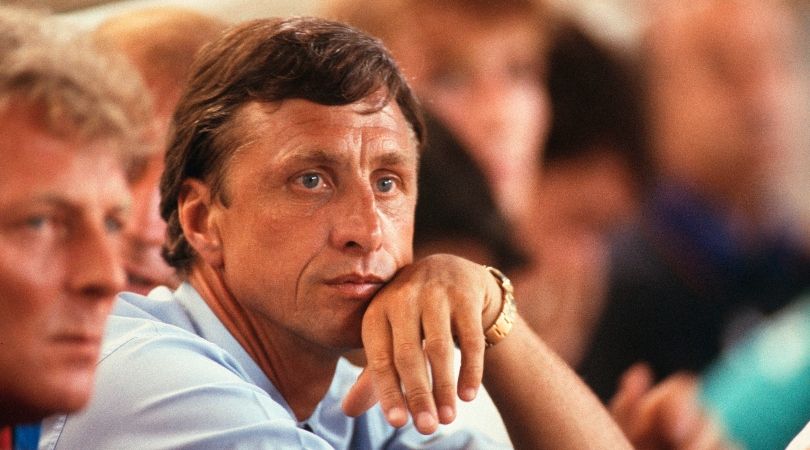 Barcelona coach Johan Cruyff watches a game in the 1992/93 season.