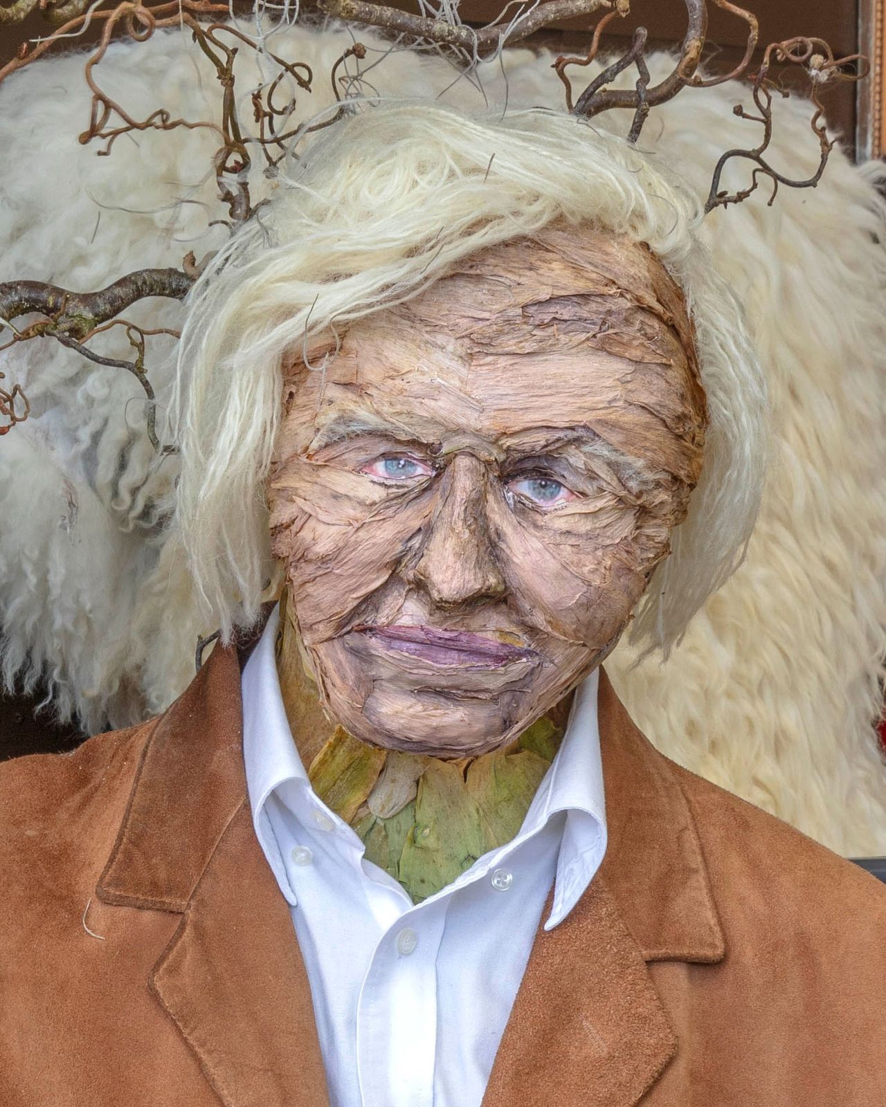 David Attenborough model at RHS Chelsea Flower Show 2026