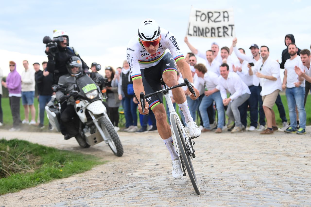 Mathieu van der Poel at Paris-Roubaix