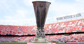 When is the Europa League final 2023? A detailed view of the UEFA Europa League Trophy prior to the UEFA Europa League final match between Eintracht Frankfurt and Rangers FC at Estadio Ramon Sanchez Pizjuan on May 18, 2022 in Seville, Spain.