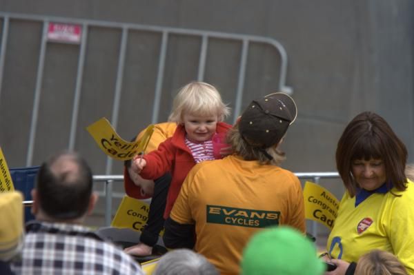 One of the many fans in Federation Square