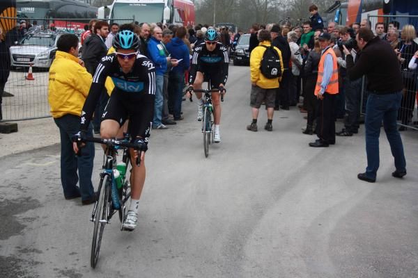 Matt Hayman (Sky) primed for action on the cobbles.