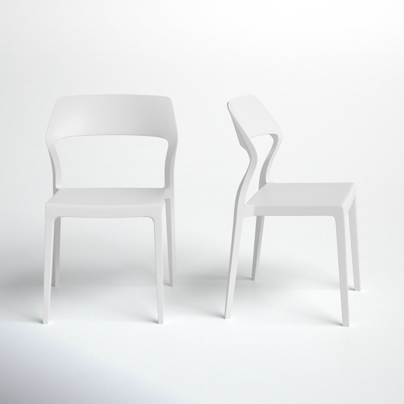 Allmodern Farrah Stacking Patio Dining Side Chair & Reviews | Wayfair