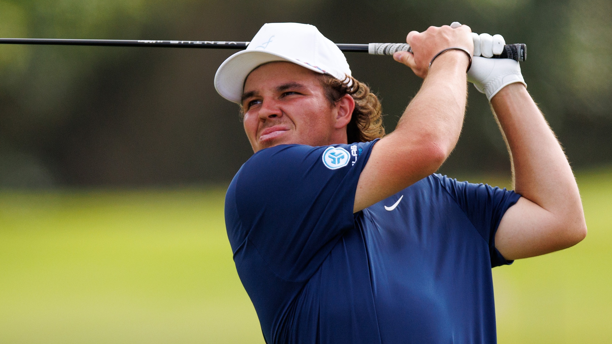 John Daly II hitting a driver at the Puerto Rico Open on the PGA Tour in his debut