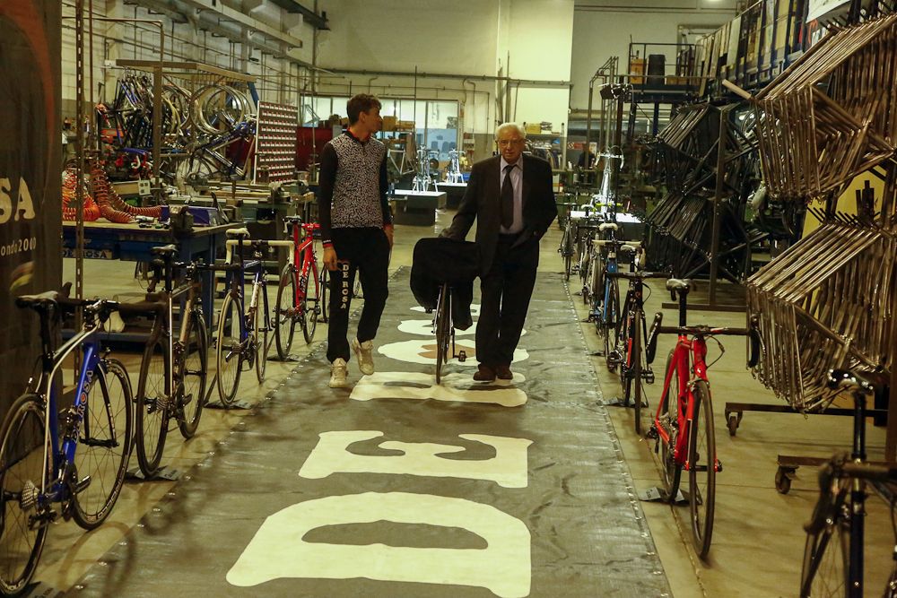 Walking the floor of the De Rosa factory