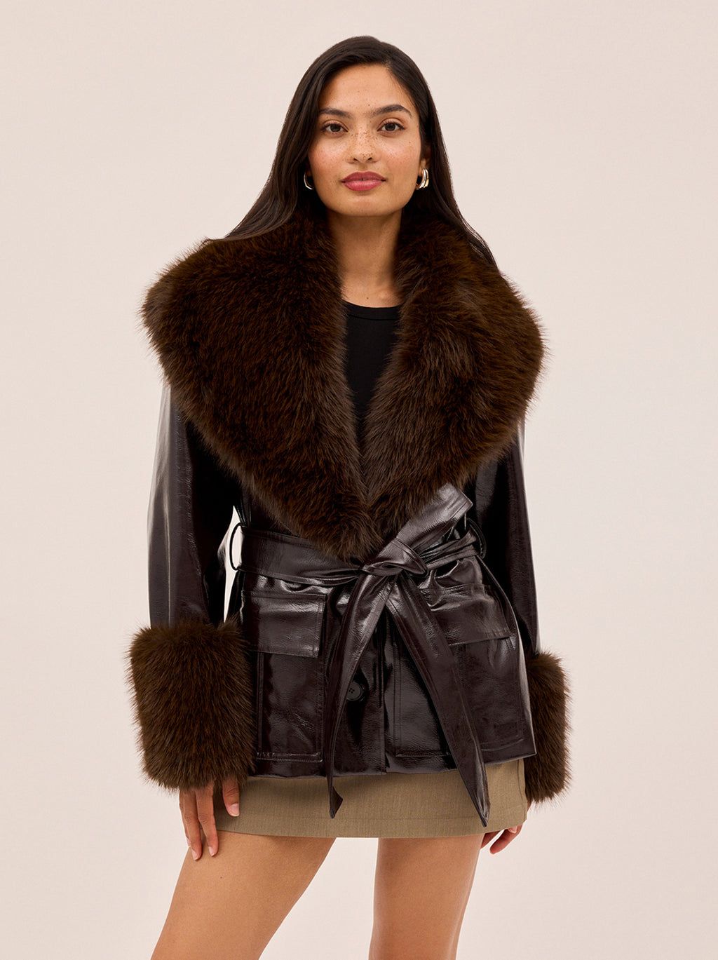 Sophie Dark Chocolate Vinyl Jacket