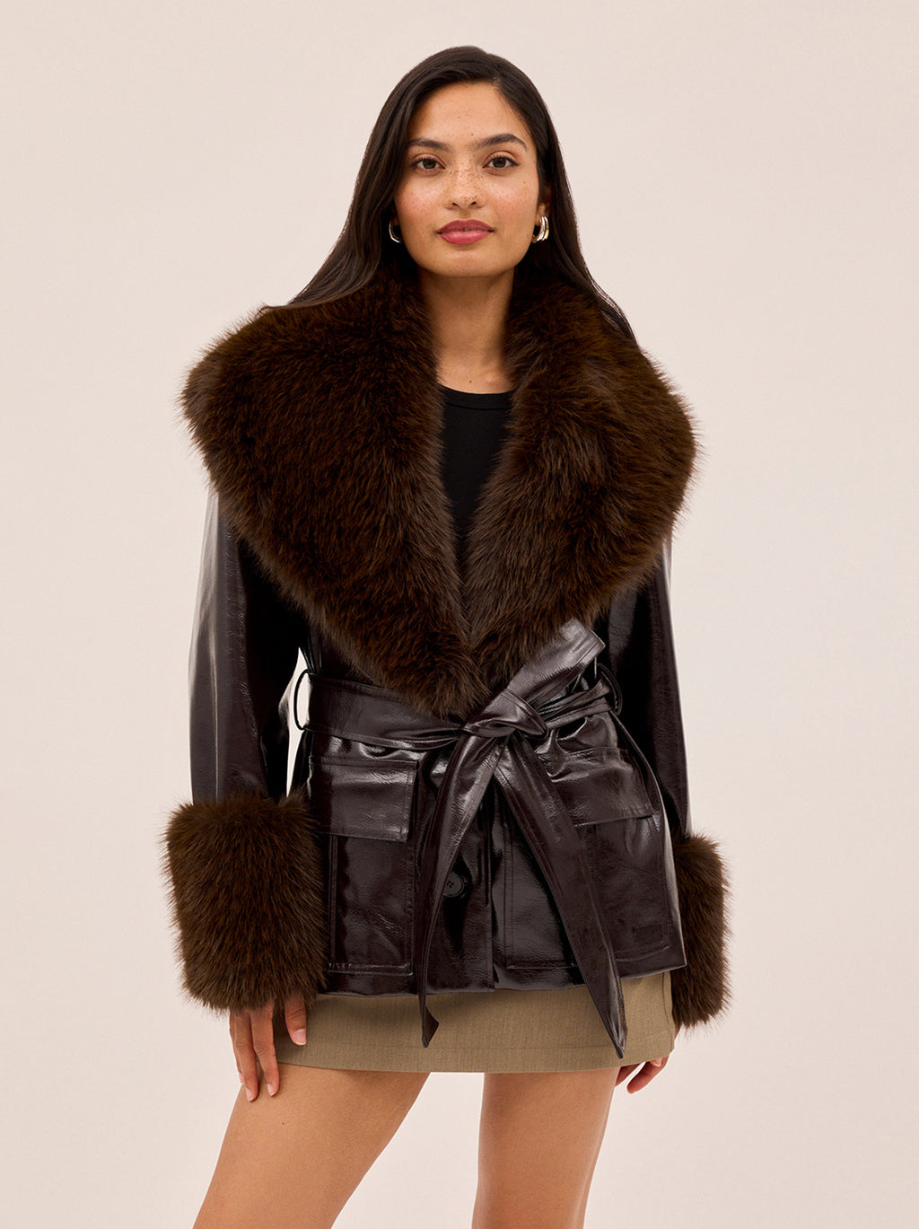 Sophie Dark Chocolate Vinyl Jacket