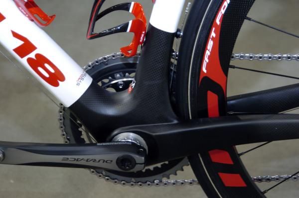 The bottom bracket area is another place that's been fattened up on next year's Gallium Pro.