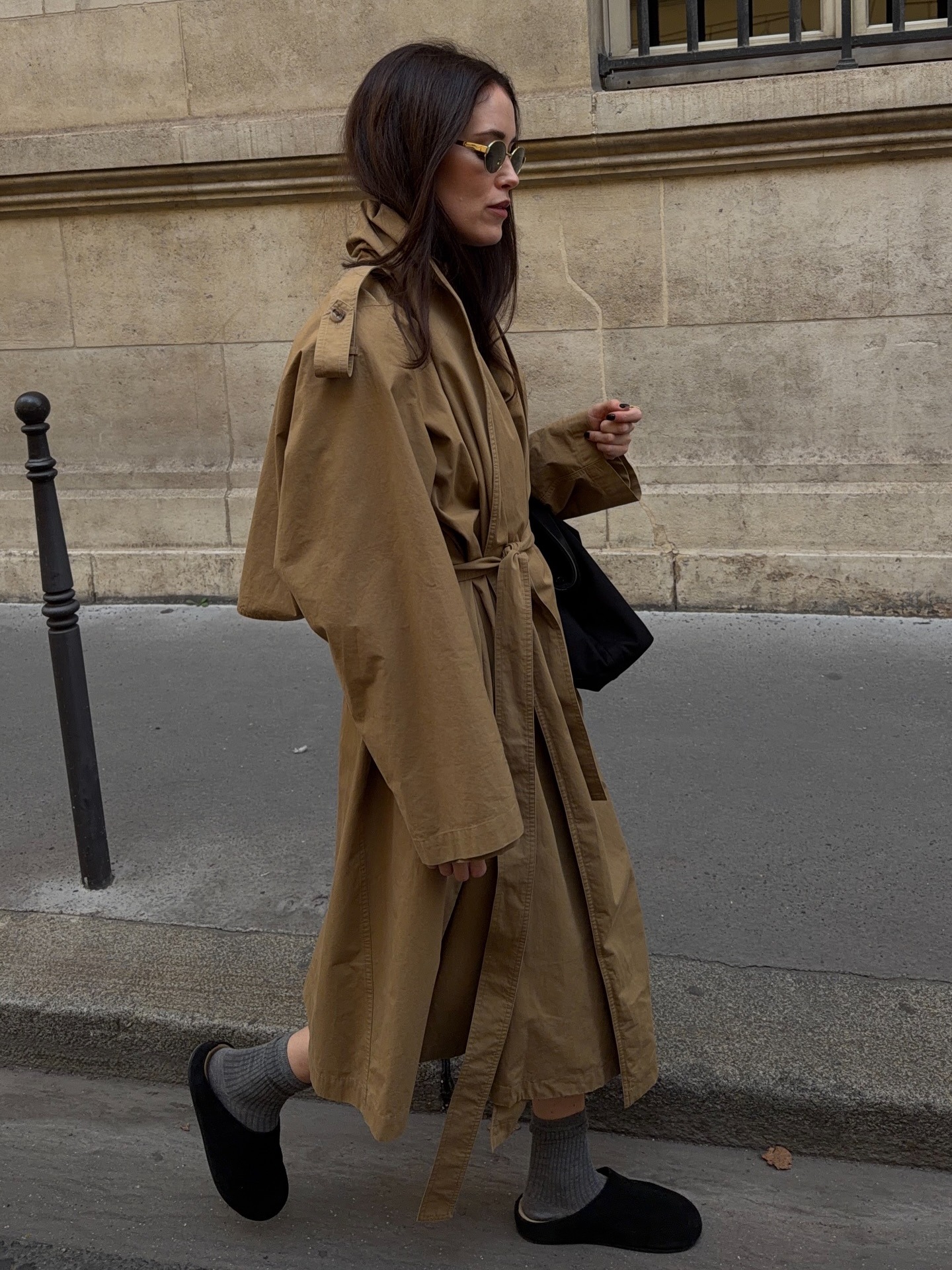 Annabeal wearing The Row trench coat