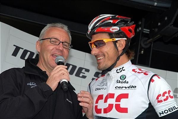 Fabian Cancellara (Team CSC) all smiles.