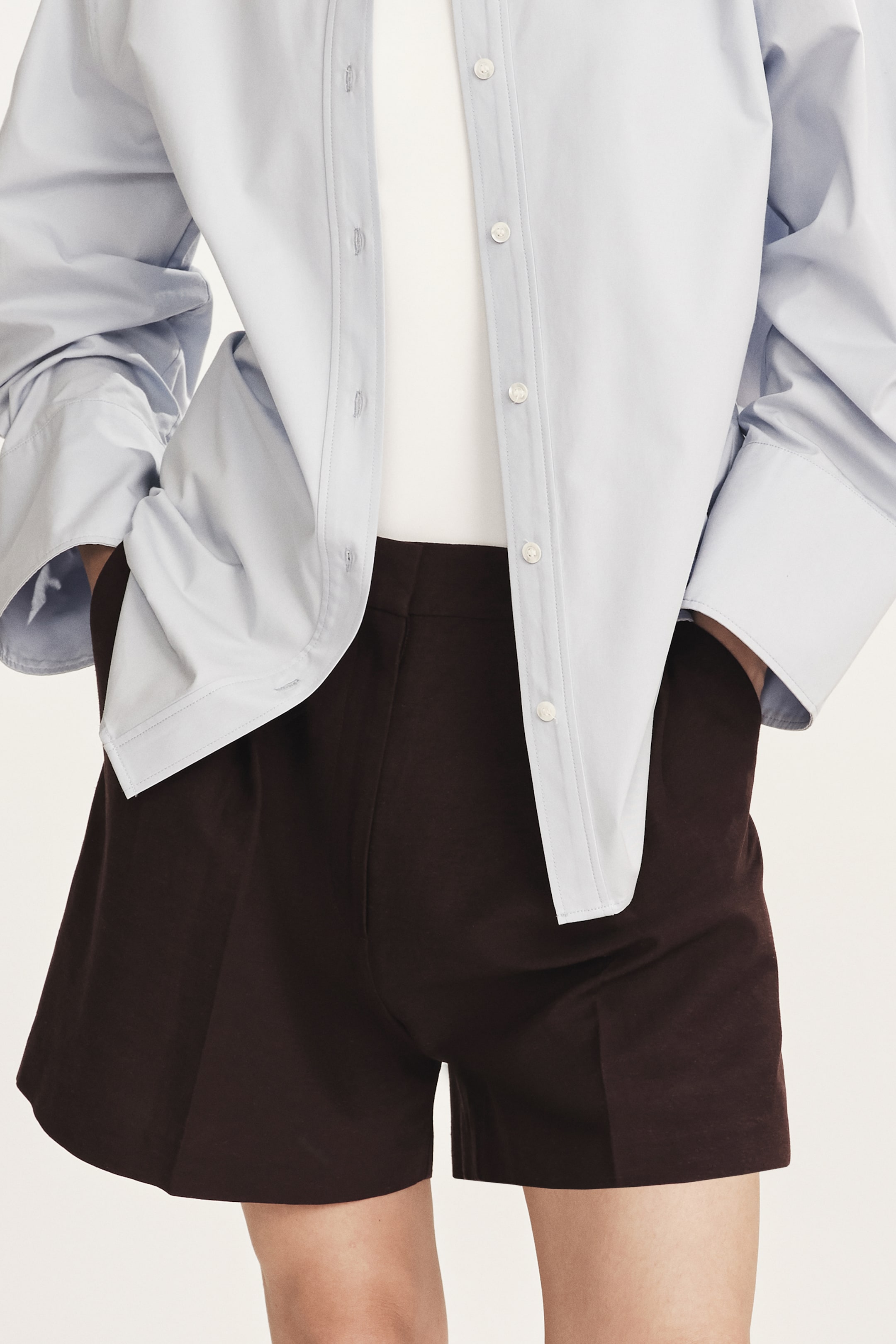 Tailored Linen-Blend Shorts