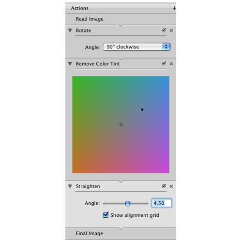 PhotoComplete image: You add tools to perform edits, but it's not as convenient as just clicking on a toolbar.