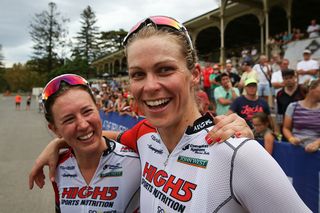 Kimberley Wells (High5 Dream Team) celebrates with her teammates after winning the final stage