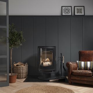 freestanding stoves with black hearth