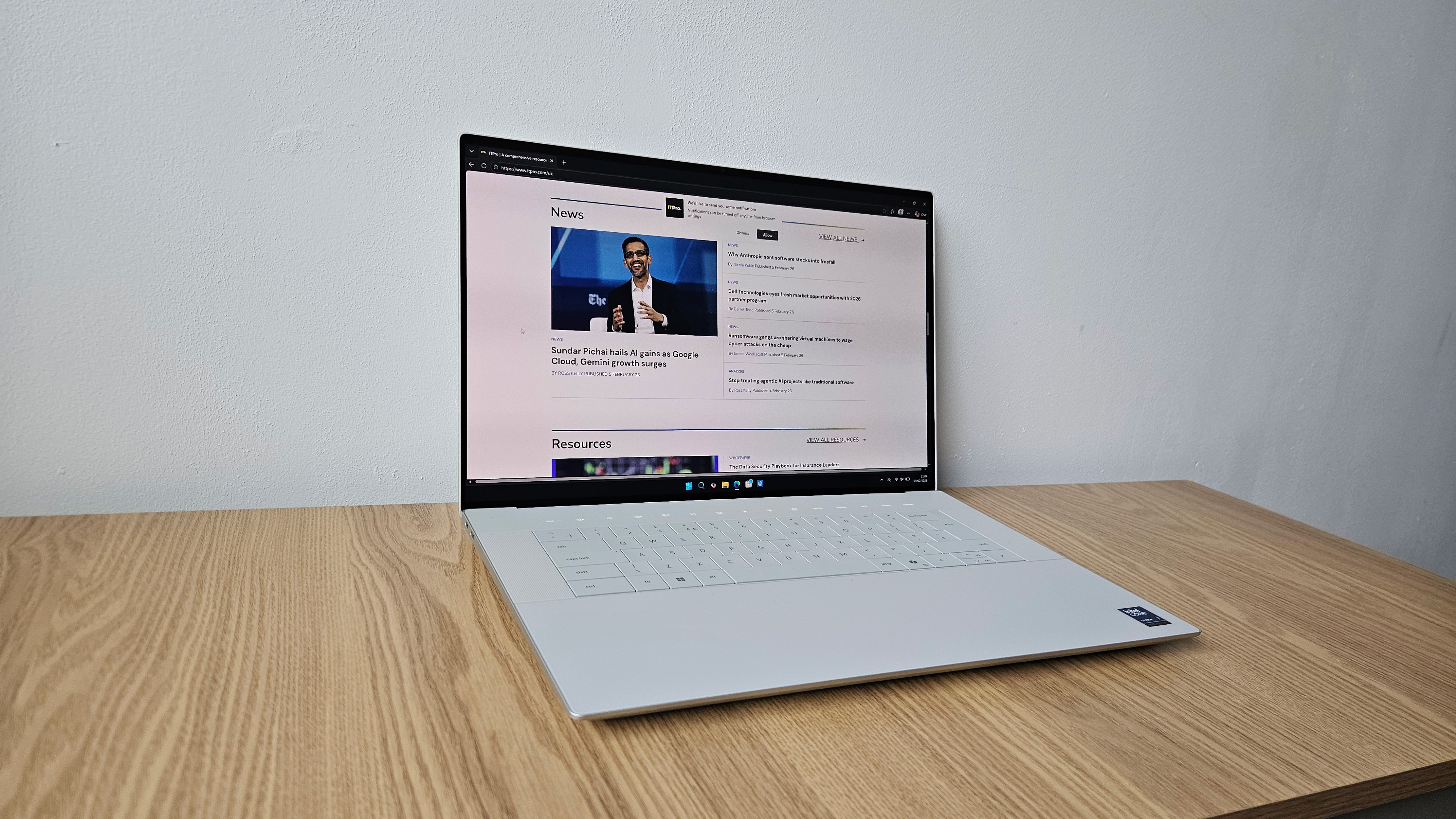 The Dell 16 Premium on a desk