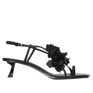 COS Detachable-Flower Kitten Heel Sandals