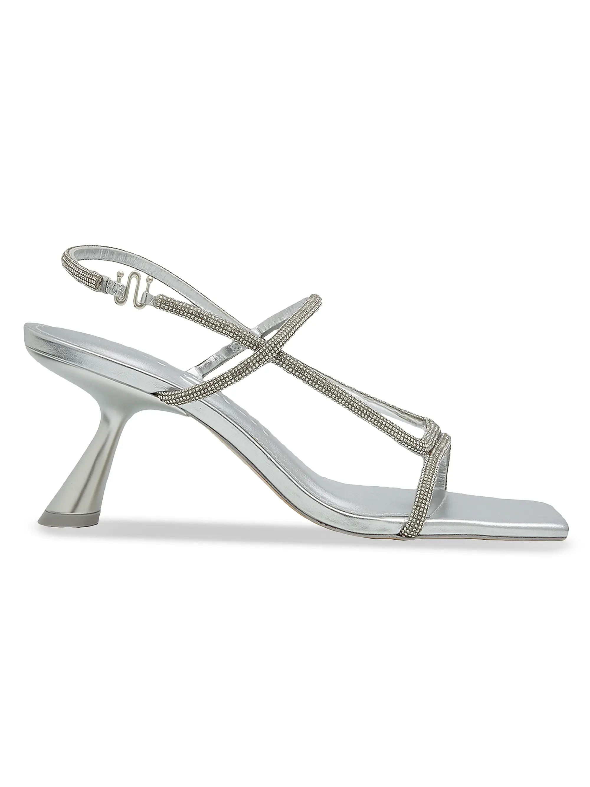 Reina 70mm Rhinestone Metallic Leather Sandals