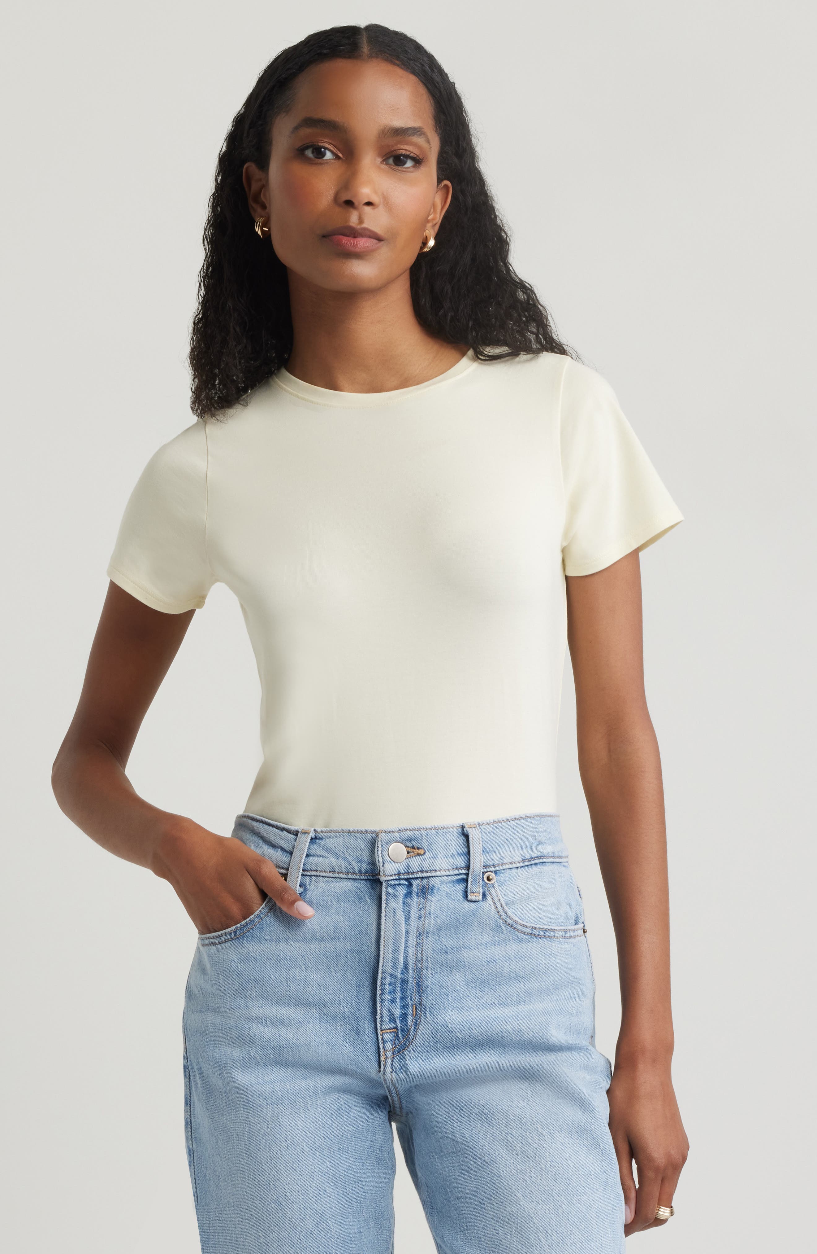 Nordstrom, Pima Cotton Blend Crewneck T-Shirt