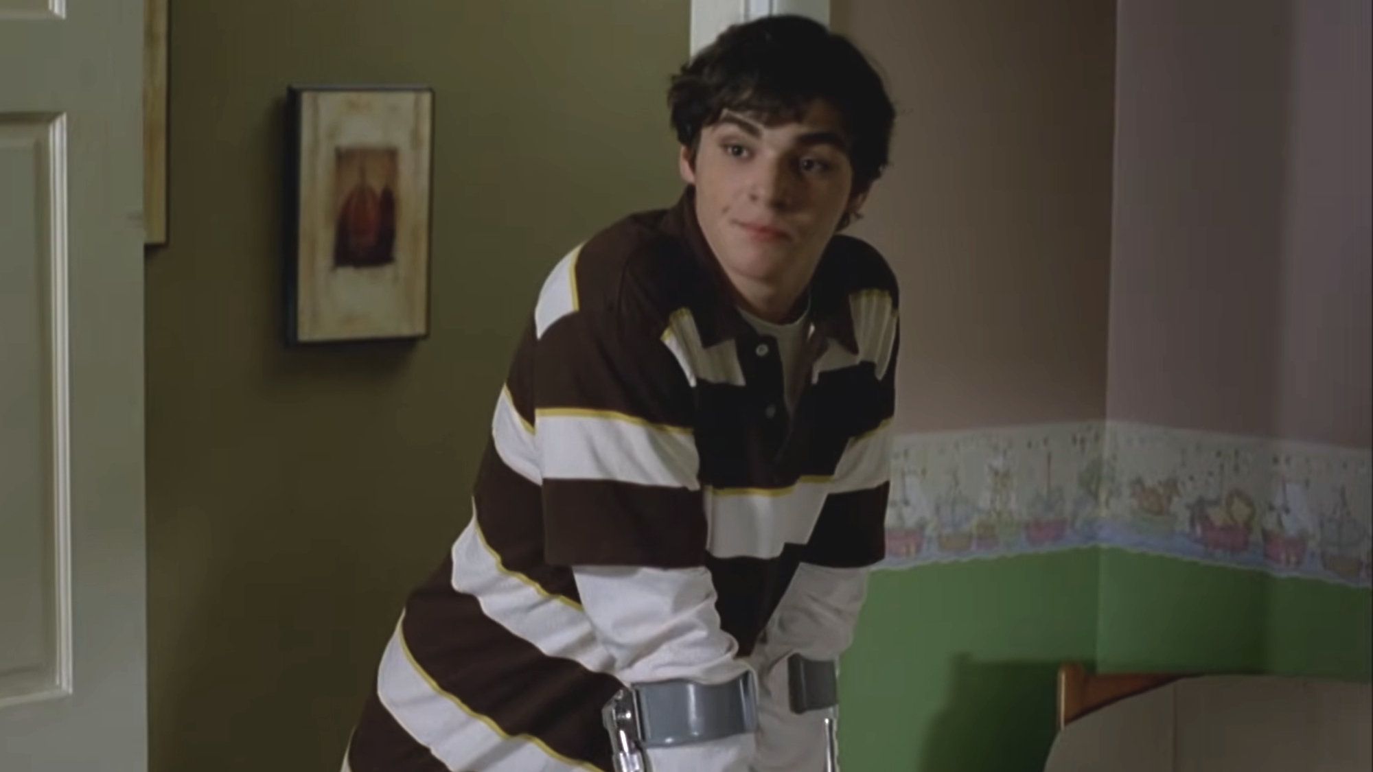 Walter White Jr. (RJ Mitte) confronts his father about his actions during an episode of Breaking Bad.