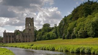 The buried remains of the medieval tannery at Fountains Abbey were detected to the east of the abbey building, beside the river.