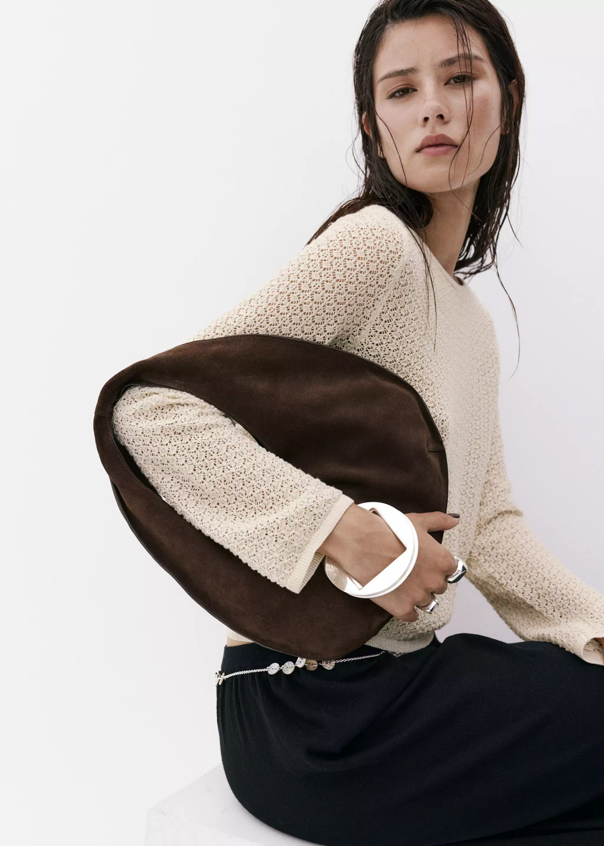 Open-Knit Lurex Sweater - Women | Mango Usa