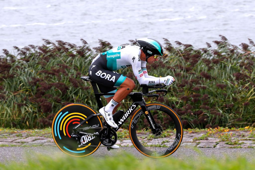 LELYSTAD NETHERLANDS AUGUST 31 Peter Sagan of Slovakia and Team Bora Hansgrohe competes during the 17th Benelux Tour 2021 Stage 2 a 111km Individual Time Trial stage from Lelystad to Lelystad ITT BeneluxTour on August 31 2021 in Lelystad Netherlands Photo by Bas CzerwinskiGetty Images
