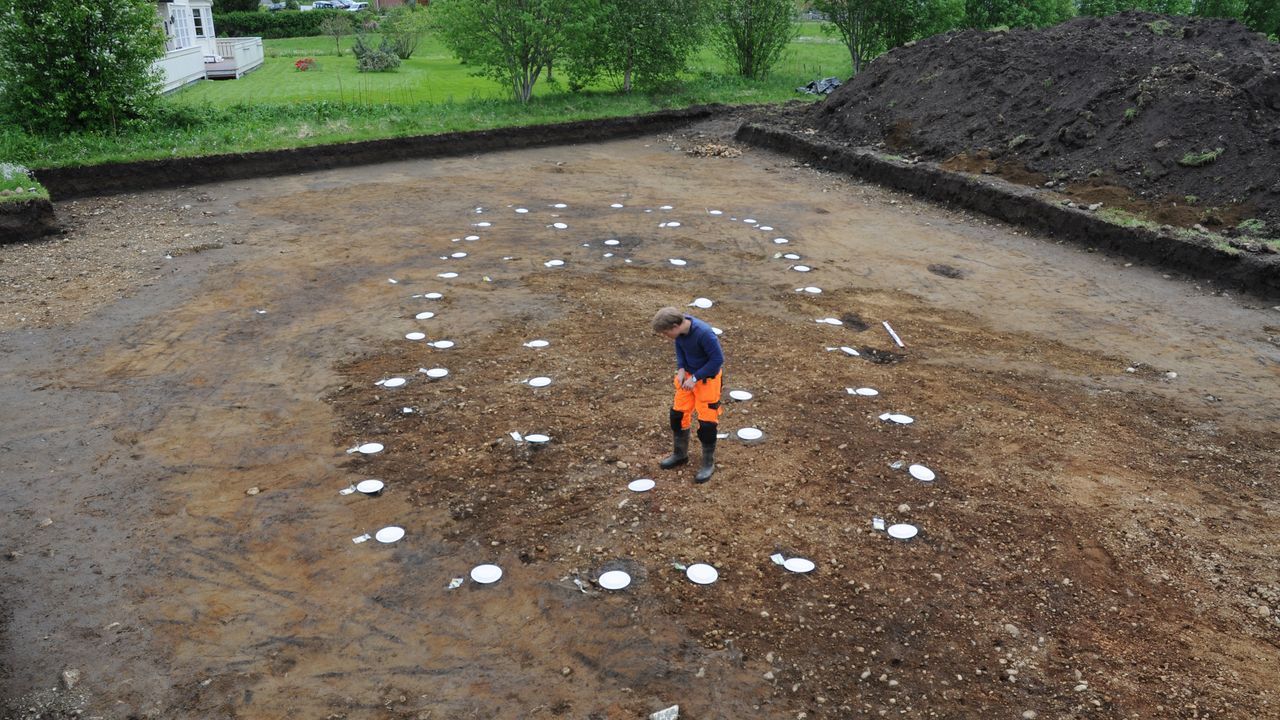 Excavations at the site revealed the remains of two longhouses &ndash; probably family farms &ndash; from more than 2000 years ago, before the god house was built at the end of the eighth century A.D.