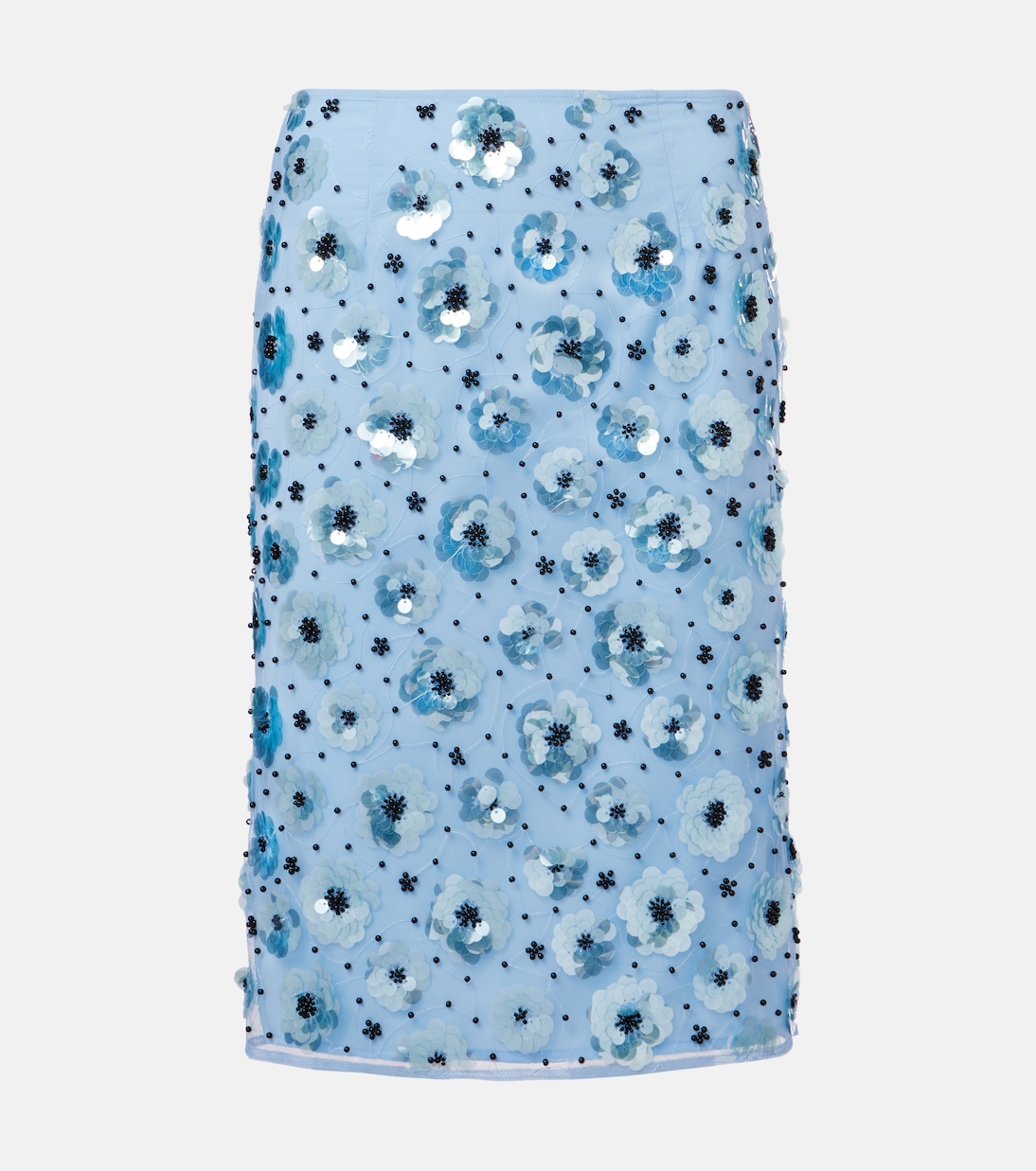 Floral Embellished High-Rise Miniskirt
